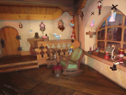 Interior of Geppetto`s House at the Les Voyages de Pinocchio attraction at Fantasyland at Disneyland Park