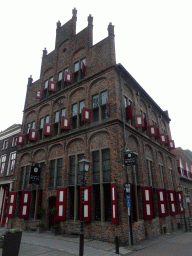 Front of the Waag building at the crossing of the Koepoortstraat street and the Gasthuisstraat street