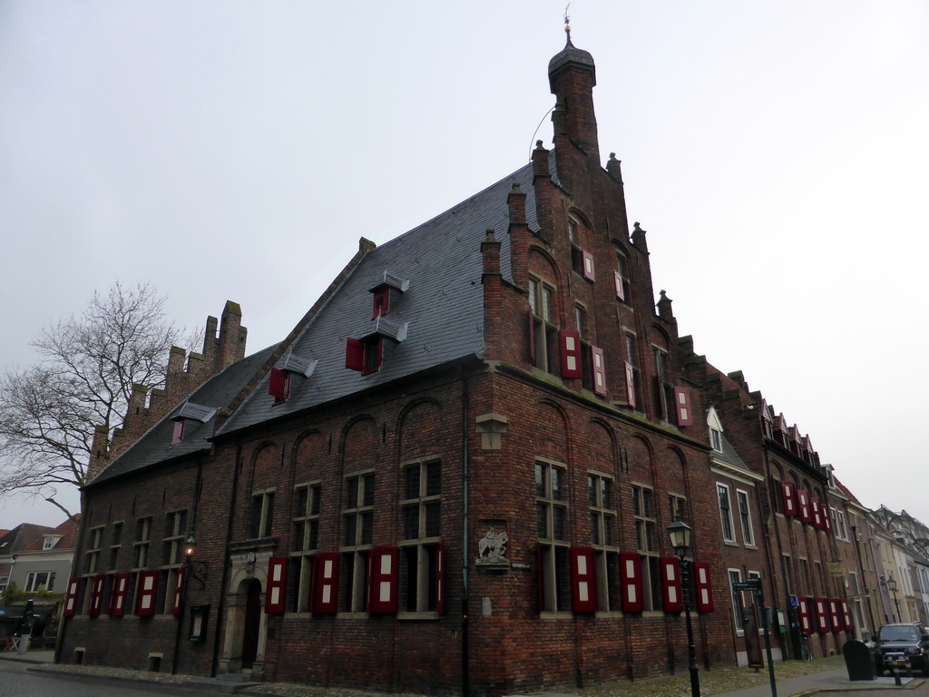 Front of the City Hall at the crossing of the Koepoortstraat street and the Markt square