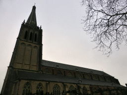 Southwest side and tower of the Martinikerk church, viewed from the Markt square