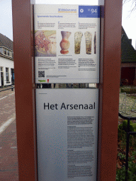 Information on the Arsenaal building at the Kloosterstraat street