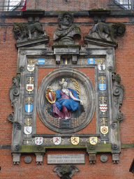 Relief at the north facade of the Groothoofdspoort gate, viewed from the Groothoofd square