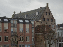 Buildings at the Voorstraat street, viewed from the Boombrug bridge