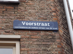 Street sign at the Voorstraat street