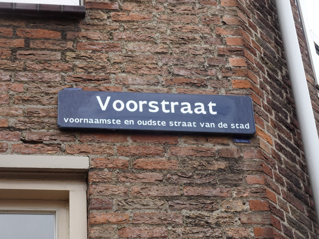 Street sign at the Voorstraat street