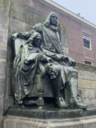 The Statue of the Brothers De Witt at the Visbrug street
