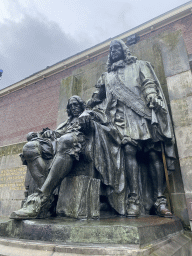 The Statue of the Brothers De Witt at the Visbrug street