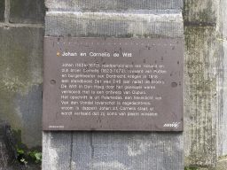 Information on the Statue of the Brothers De Witt at the Visbrug street