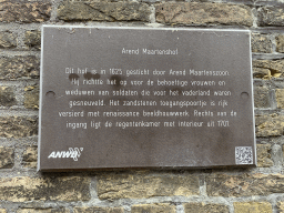 Information on the Arend Maartenshof garden at the Museumstraat street