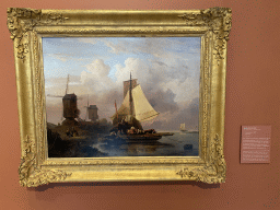 Painting `The Ferry` by Wijnand Nuijen at the Ground Floor of the Dordrechts Museum, with explanation