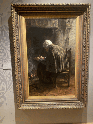 Painting `When One Grows Old` by Jozef Israëls at the exhibition `The Eye of Jan Veth` at the Upper Floor of the Dordrechts Museum, with explanation