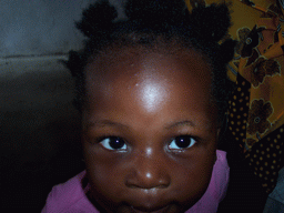 Child in the living room of our friend`s house