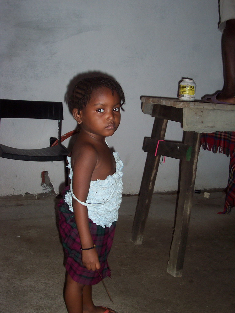 Child in the living room of our friend`s house