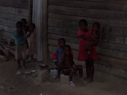 Children at the chicken farm