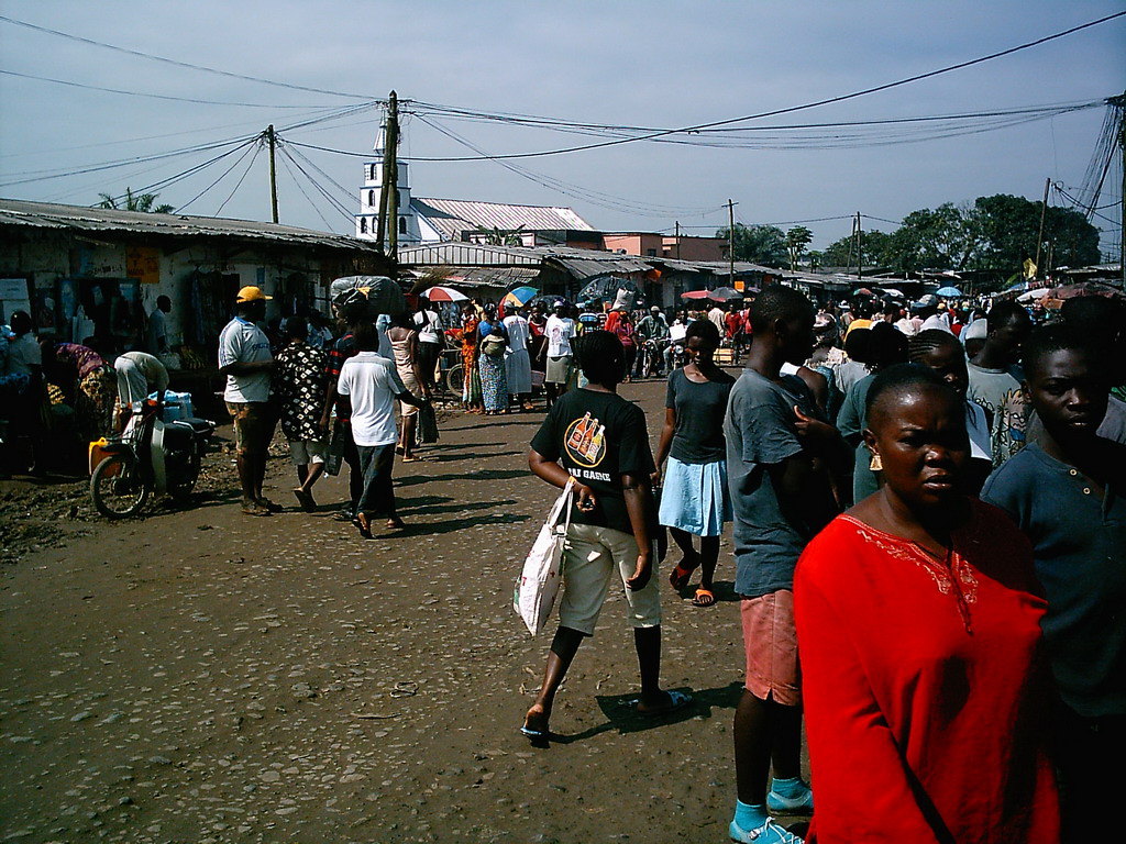 Market street and church near our friend`s house