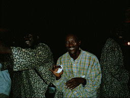 People dancing at a party at the Bonabéri port