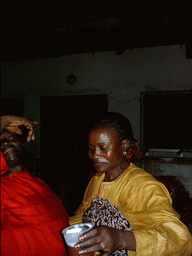 People dancing at a party at the Bonabéri port