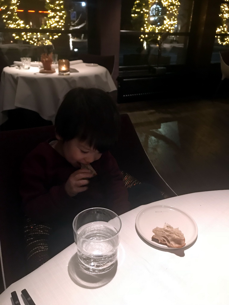 Max having bread at the La Provence restaurant