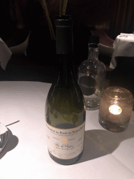 Bottle of Domaine du Bois de Saint Jean wine at the La Provence restaurant