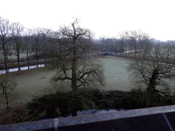 East side of the terrain of Castle Sterkenburg, viewed from the Kwikstaartkamer room at the upper floor