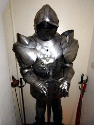 Knight`s armour in a hallway at the upper floor of Castle Sterkenburg