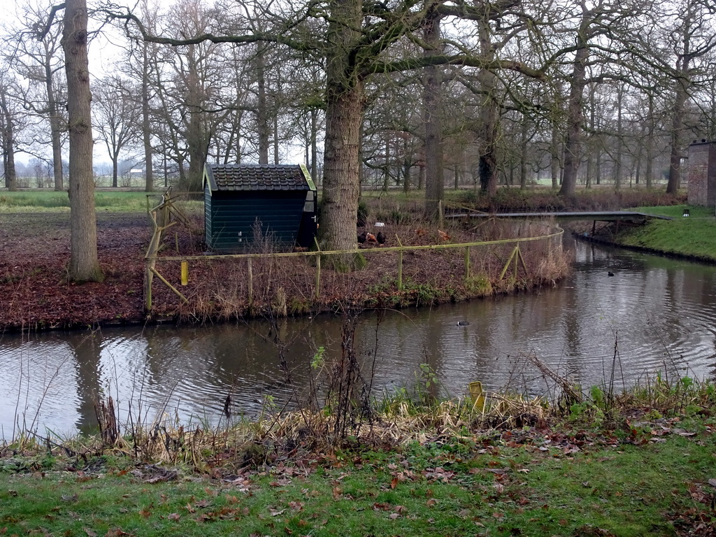 Castle moat and chicken coop of Castle Sterkenburg