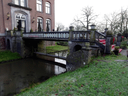 Access bridge over the castle moat to Castle Sterkenburg