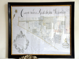 Map of the terrain of Castle Sterkenburg, in the entrance hall at the ground floor