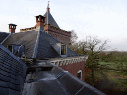 Northwest side of the terrain of Castle Sterkenburg, viewed from the Kwikstaartkamer room at the upper floor