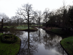 Castle moat of Castle Sterkenburg, viewed from the access bridge