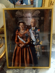 Photograph of King Carl XVI Gustaf and Queen Silvia at the Ehrenstrahl Drawing Room at the Lower Floor of Drottningholm Palace