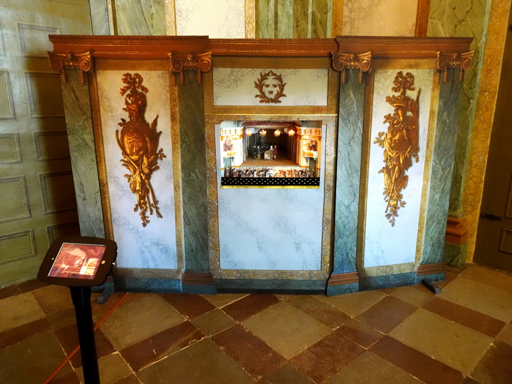 Scale model of the Drottningholm Palace Theatre at the Upper North Guardroom at the Upper Floor of Drottningholm Palace