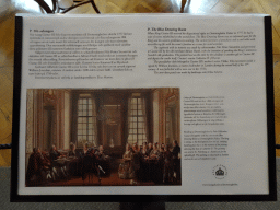 Explanation on the Blue Drawing Room at the Upper Floor of Drottningholm Palace