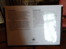 Explanation on Oskar`s Hall at the Upper Floor of Drottningholm Palace