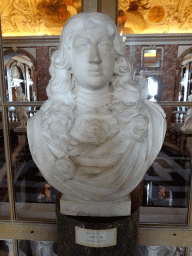 Bust of King Karl XI at Karl XI`s Gallery at the Upper Floor of Drottningholm Palace