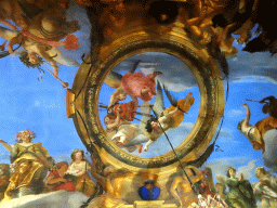 Fresco at the ceiling of Karl XI`s Gallery at the Upper Floor of Drottningholm Palace