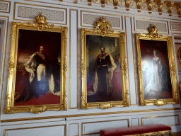 Portraits of Emperor Napoleon III, King Oscar I of Sweden and Norway and Queen Victoria of Great Britain, at the Hall of State at the Upper Floor of Drottningholm Palace
