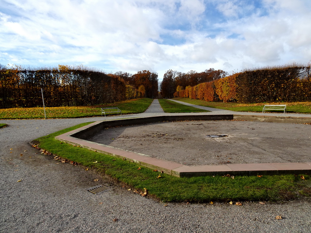 Central square in the Garden of Drottningholm Palace