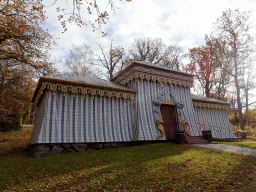 Front of the Guard`s Tent at the Garden of Drottningholm Palace