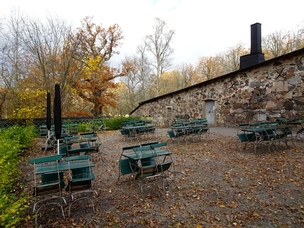 Terrace of the Café at at the Chinese Pavilion at the Garden of Drottningholm Palace