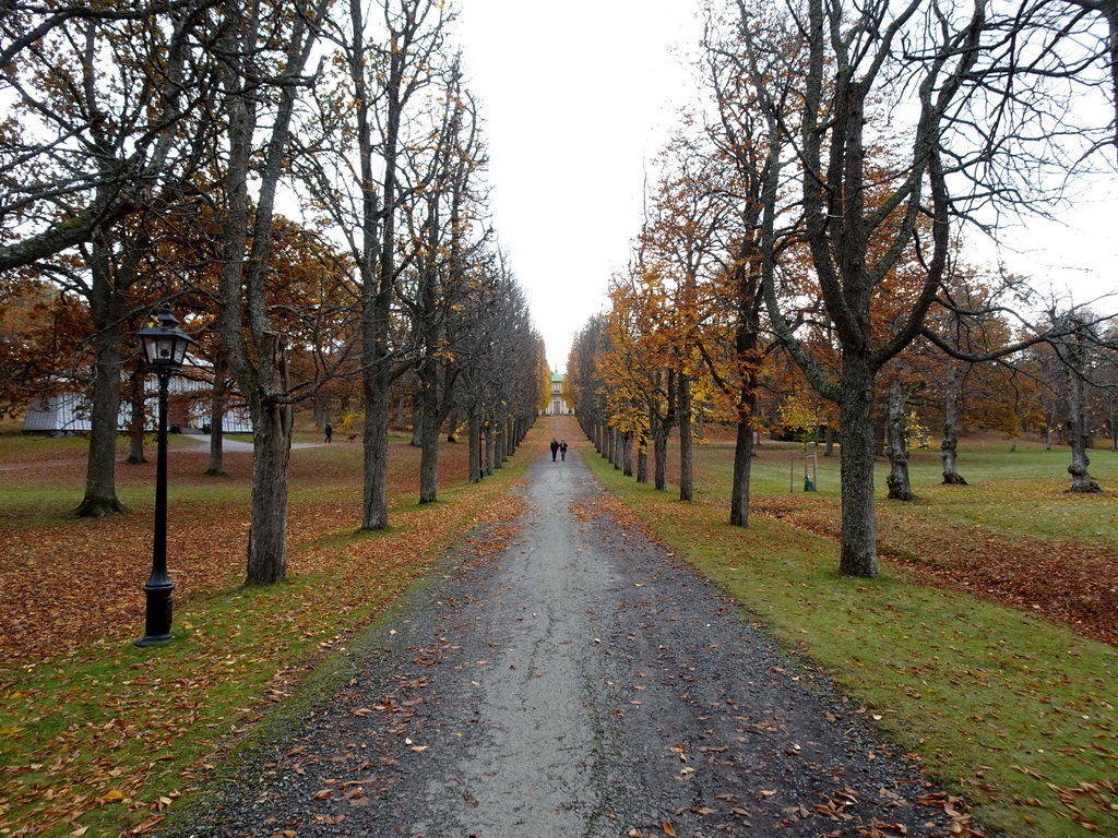 Path leading to the front of the Main Building at the Chinese Pavilion at the Garden of Drottningholm Palace