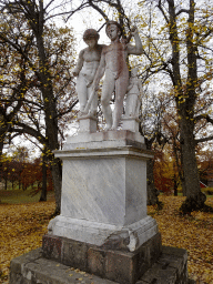Statue on a hill at the west side of the Garden of Drottningholm Palace