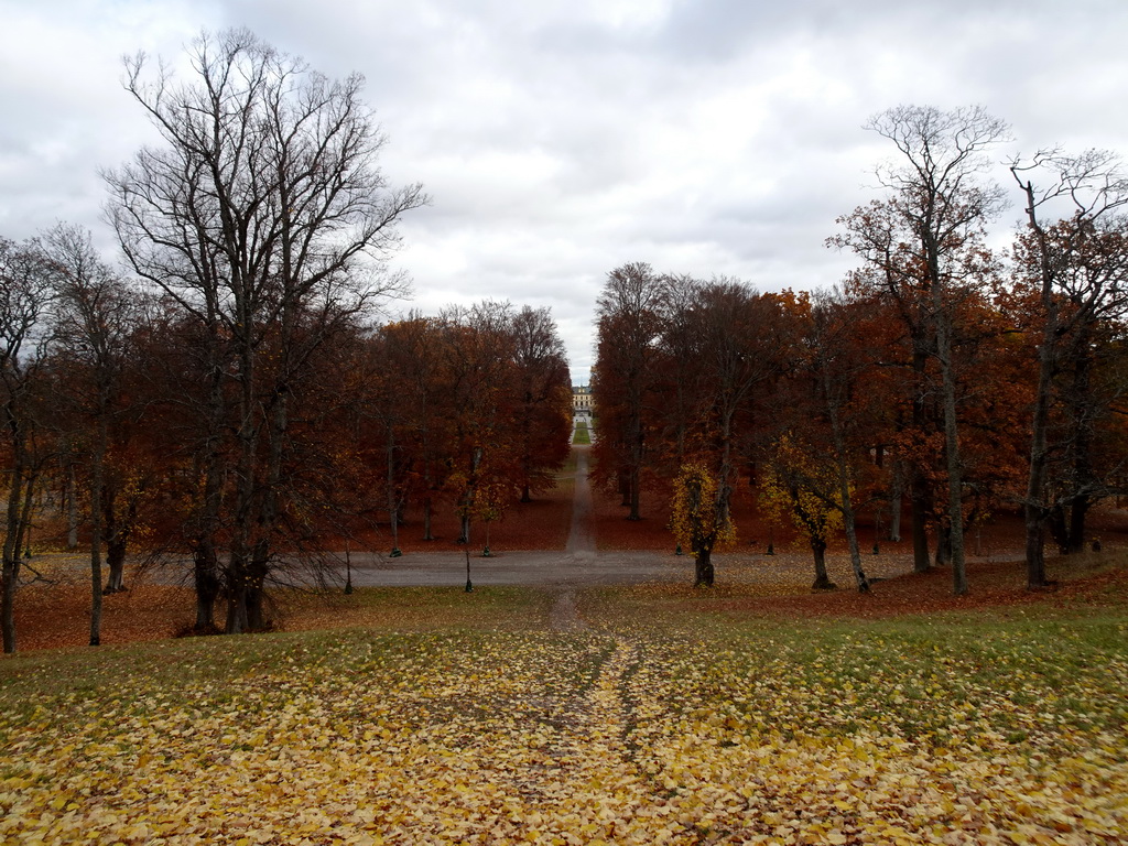 Drottningholm Palace and the Garden, viewed from a hill at the west side
