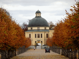 The Palace Chapel at the north side of Drottningholm Palace, viewed from the north side of the Garden