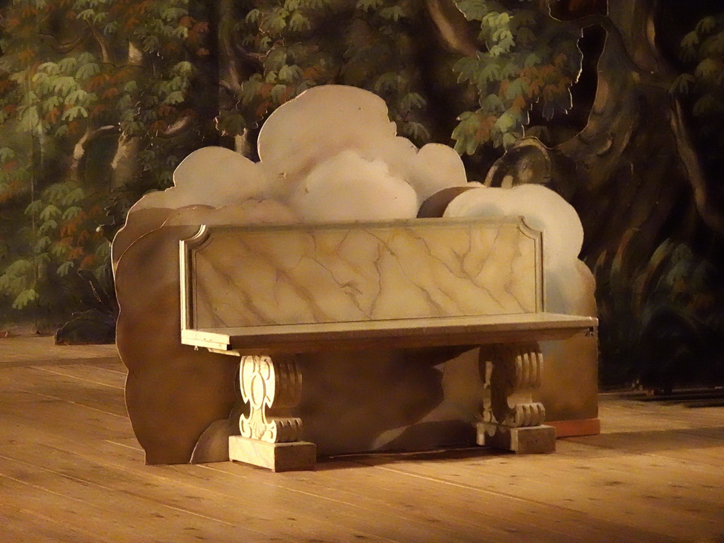 Bench at the Stage at the Auditorium of the Drottningholm Palace Theatre