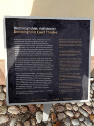Explanation on the Drottningholm Palace Theatre