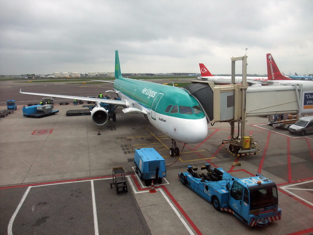 My cancelled Aer Lingus airplane at Schiphol Airport