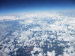 View on the west coast of the United Kingdom, from the airplane from Amsterdam