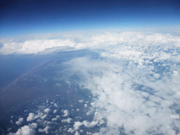 View on the west coast of the United Kingdom, from the airplane from Amsterdam