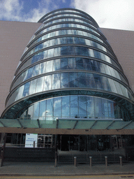 Front of the Convention Centre Dublin, viewed from the Airline Express bus from the airport